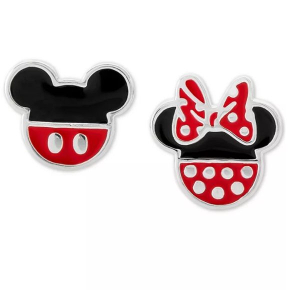 Disney's Minnie & Mickey Sterling Silver Earrings
